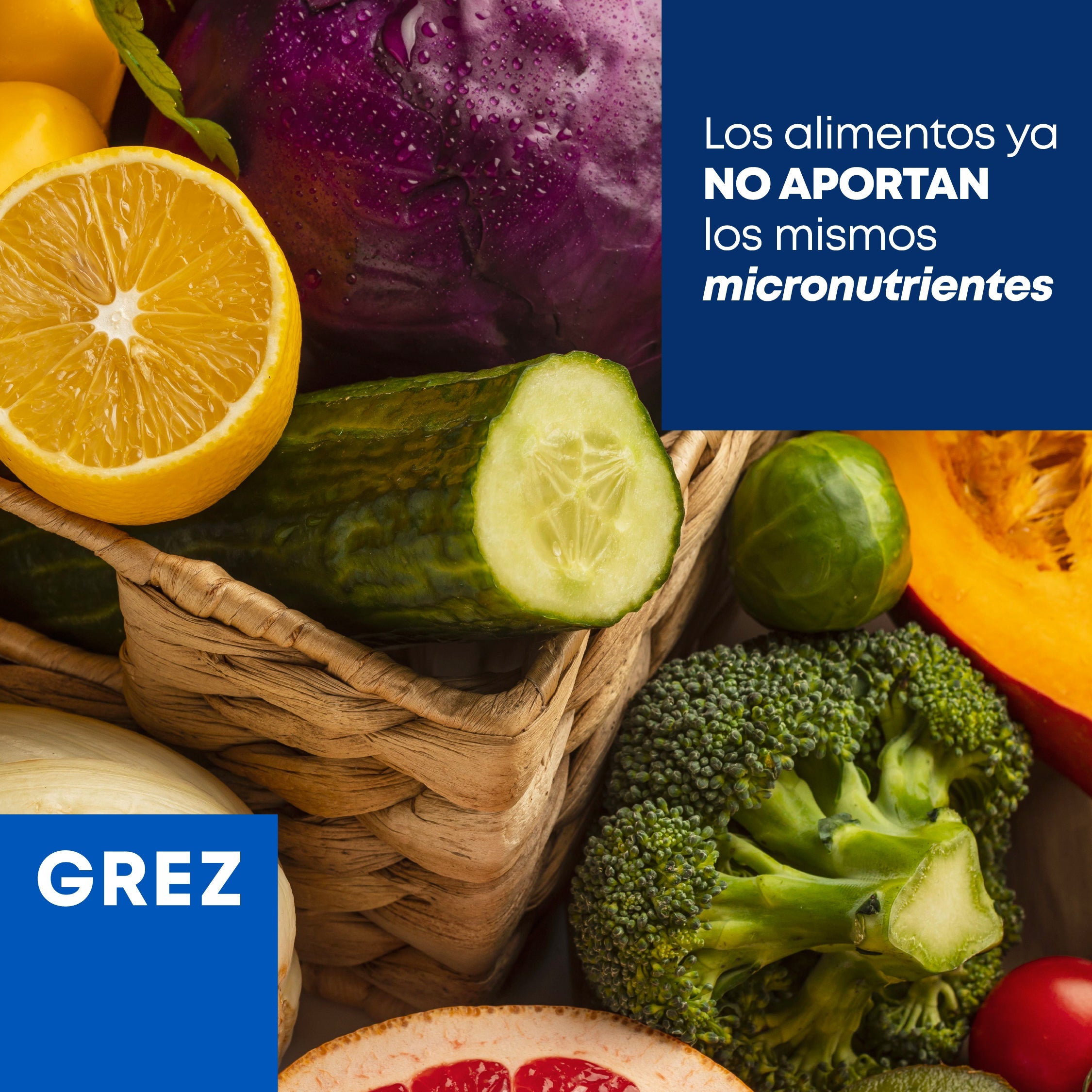 Los alimentos ya no aportan los mismos micronutrientes