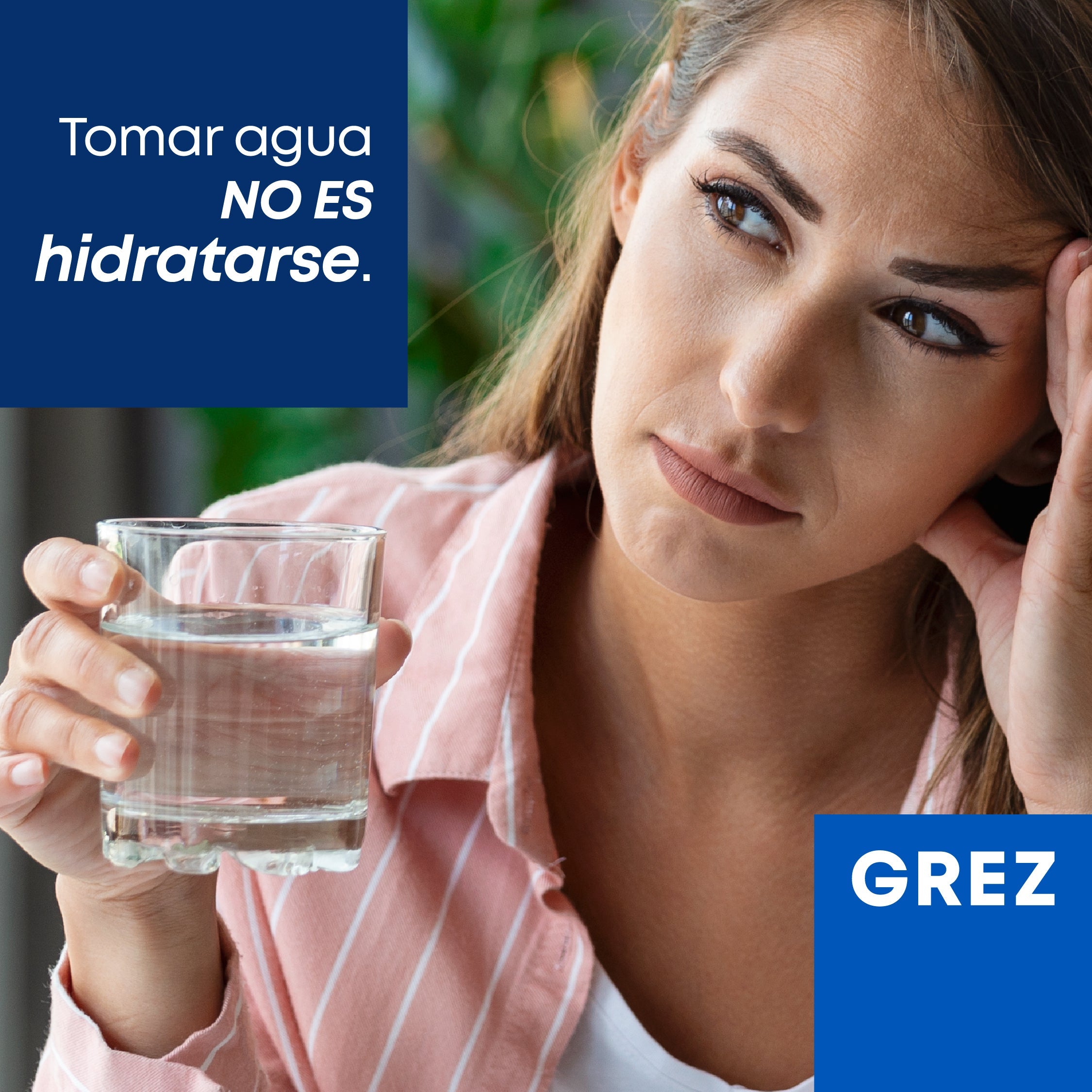 Tomar agua no es hidratarse