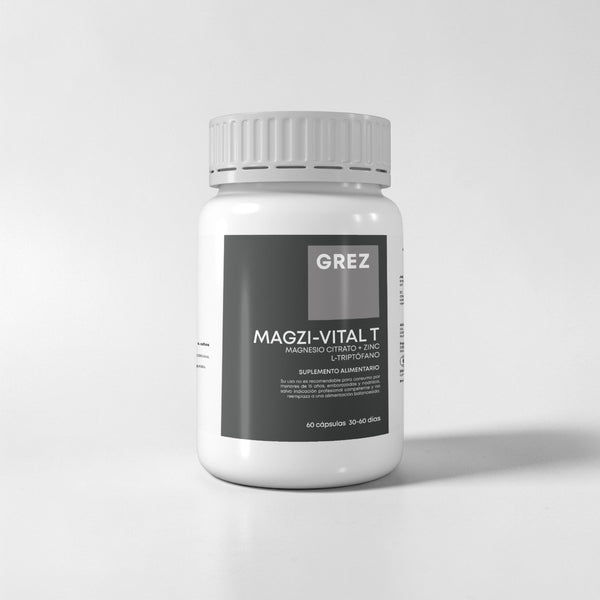 MAGZI-VITAL T - Magnesio citrato + Zinc + Aminoácido para el Sueño - 60 cápsulas