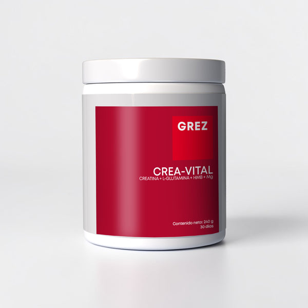 CREA-VITAL - Creatina Monohidrato + L-Glutamina + HMB + Magnesio / Polvo 240g