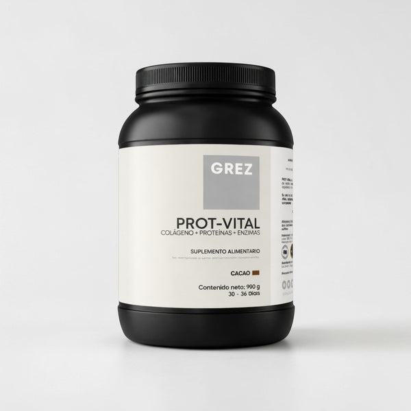 PROT-VITAL - Cacao + Colágeno + Proteínas + Enzimas digestivas / Polvo 990 g